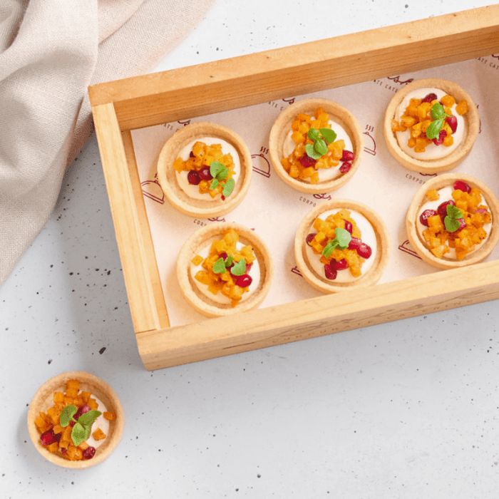 Goat’s Cheese & Pomegranate Tartlets