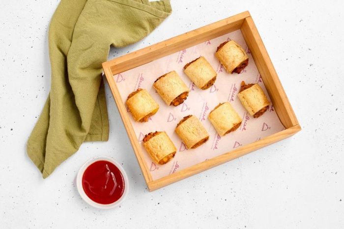 Sweet Potato & Thyme Sausage Rolls with Tomato Sauce