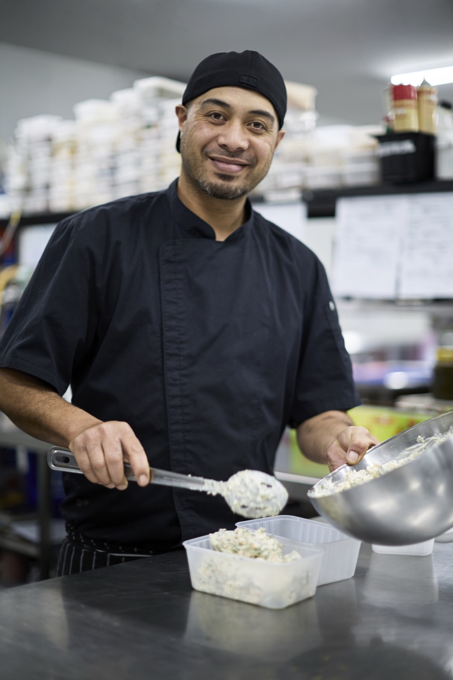 A Brisk chef preparing catering fresh in our Melbourne kitchen
